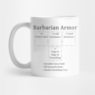 Barbarian Armor: Role Playing DND 5e Pathfinder RPG Tabletop RNG Mug